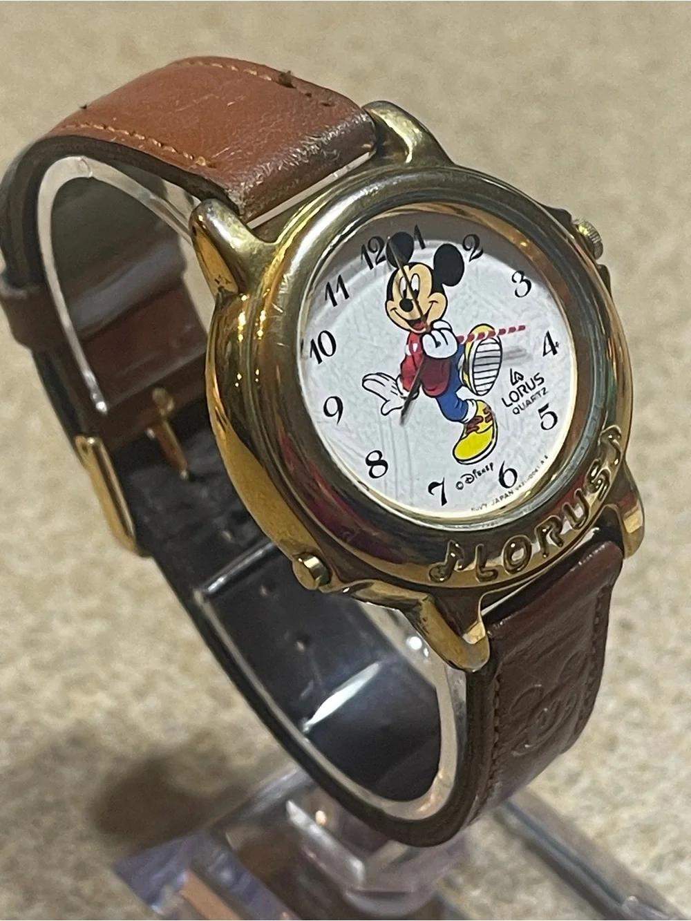 This vintage Lorus Mickey Mouse Musical Watch was manufactured in the late 1980s